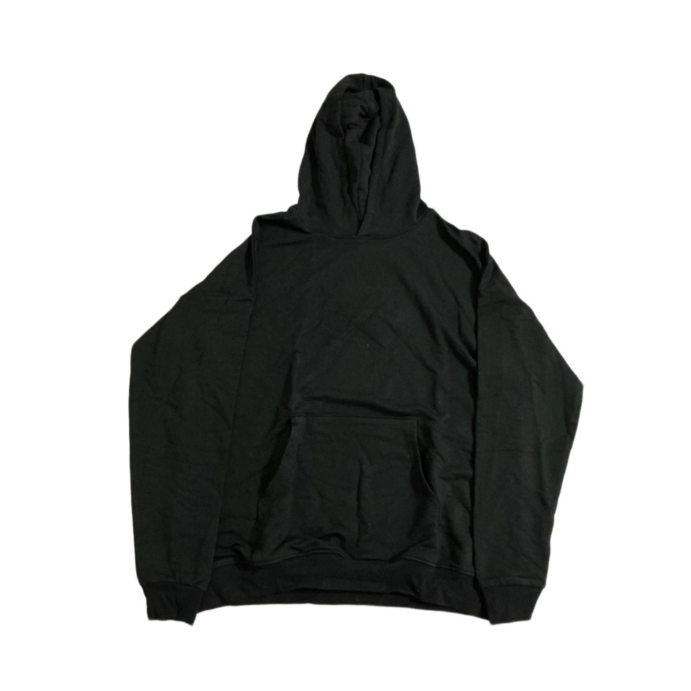 Bums & Roses Bamboo Viscose Hoodie Womens L Black Pullover Kangaroo Pocket NWT